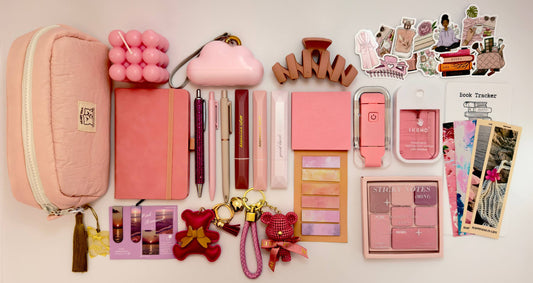 Pink Aesthetic Gift Set – Cute Notebook & Accessories Bundle
