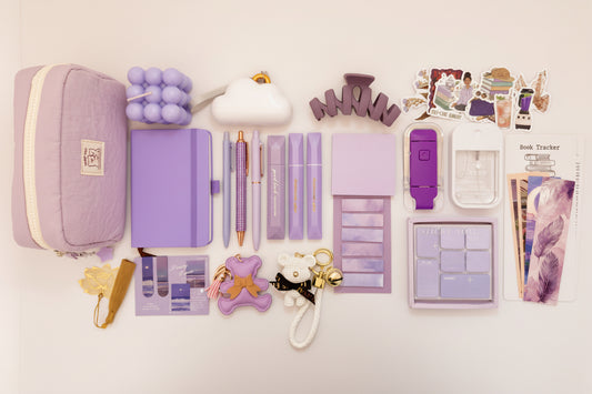 Purple Aesthetic Gift Set – Dreamy Notebook & Accessories Set